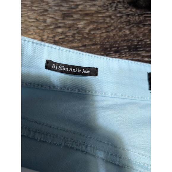 Talbots Slim Ankle Jeans Womens 8 Light Blue Stretch 5 Pocket Ankle Length Denim - Picture 3 of 7